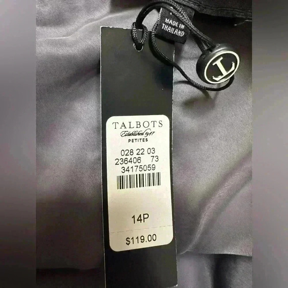 NEW Talbots Petite Wool Pencil Skirt 14P Grey w/ Back Ruffle Professional Office - Picture 6 of 6